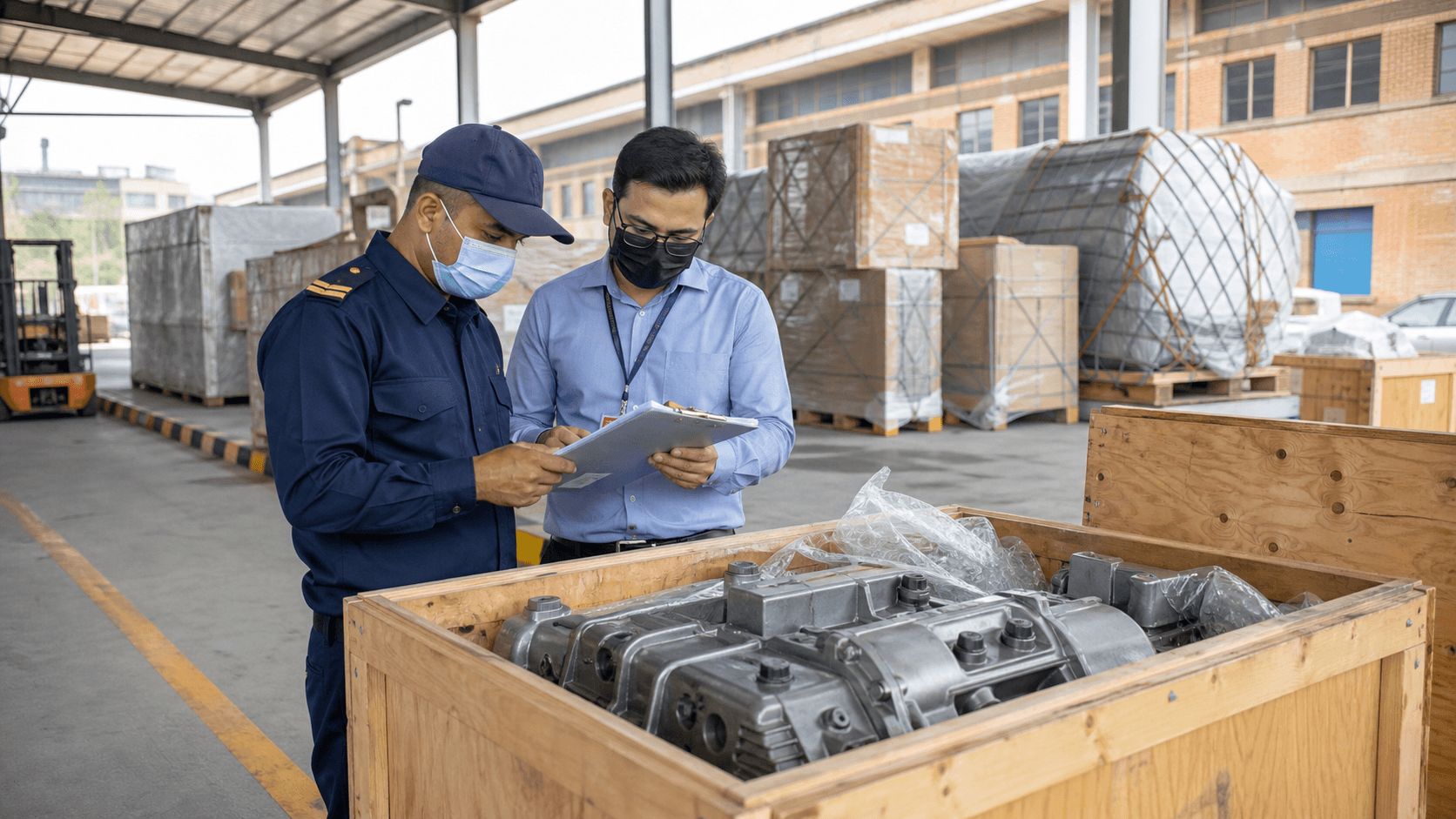 Customs officer holding a shipment for review after an HS code mismatch