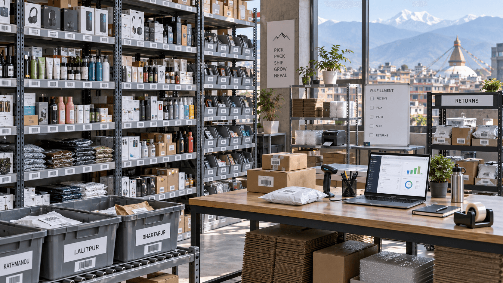 E-commerce inventory and fulfillment workflow for a Nepal online store