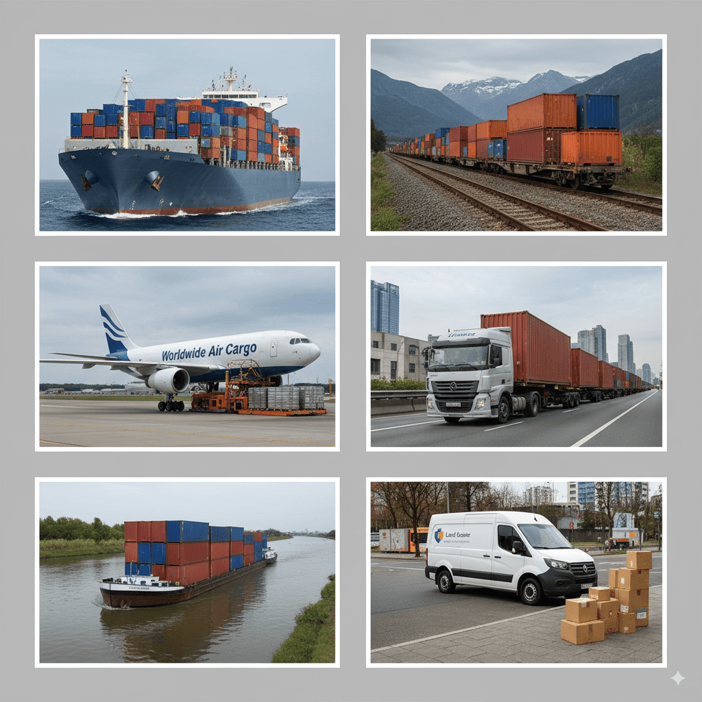 Multimodal freight international shipment