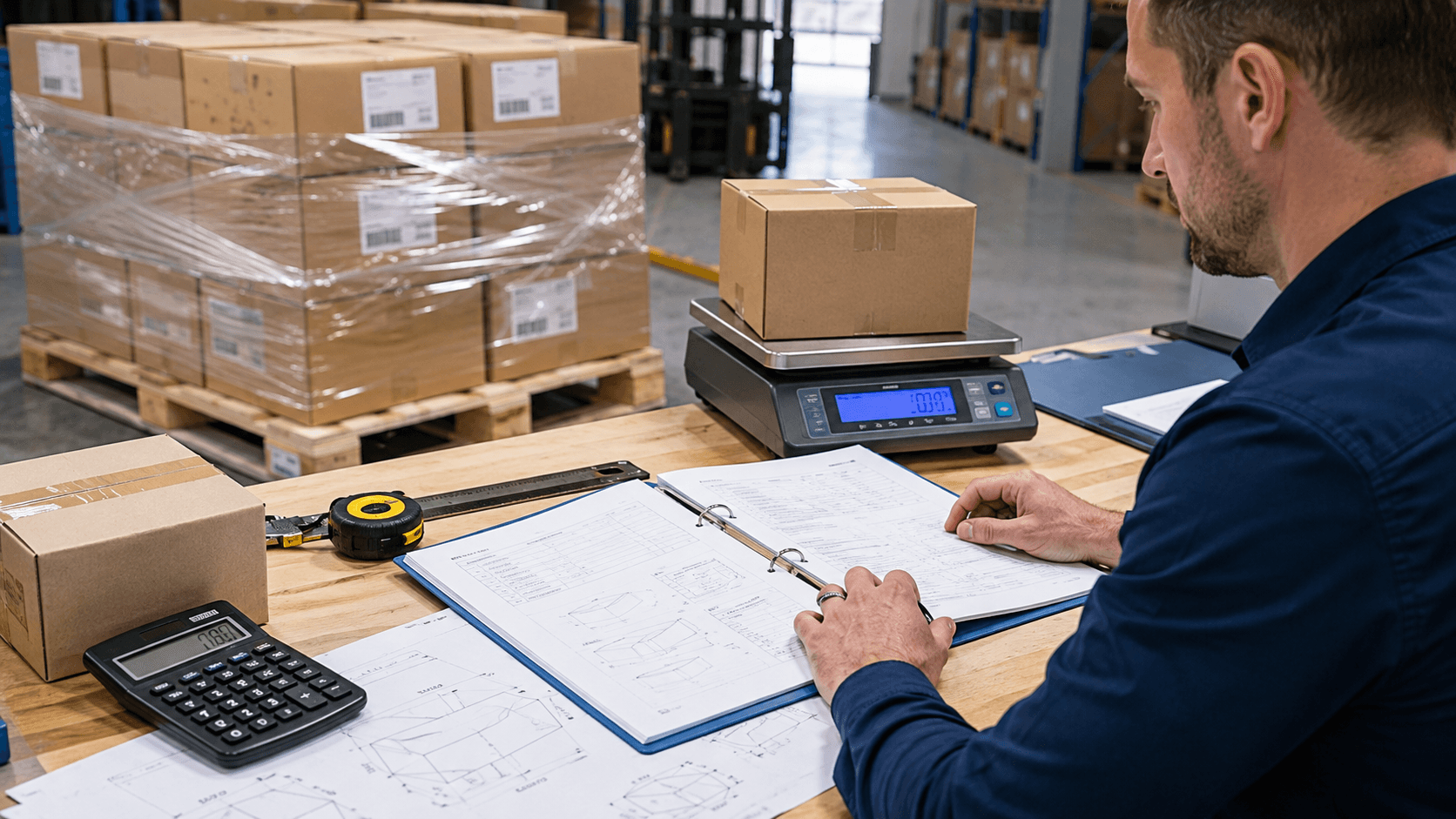 Cargo dimension sheet packing list weight and delivery details prepared for a freight quote