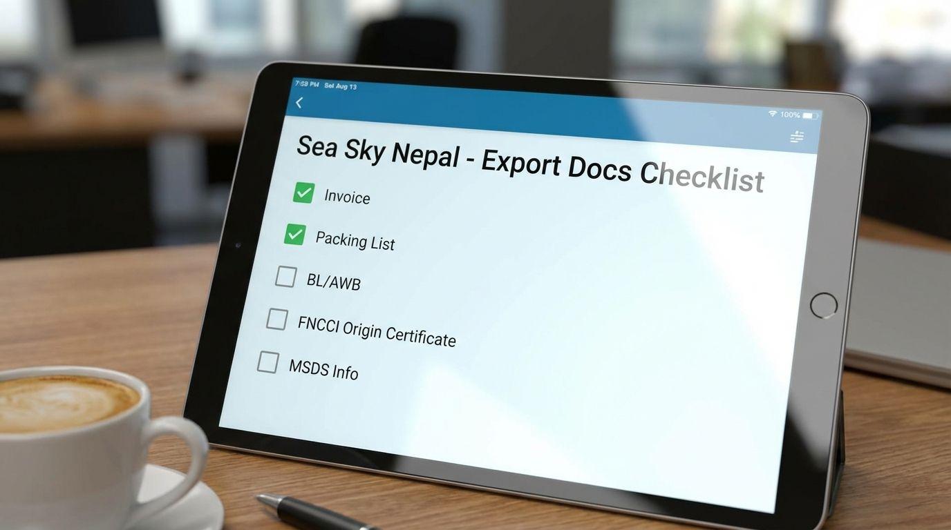 Clear, itemized cargo quote from Sea Sky Nepal.