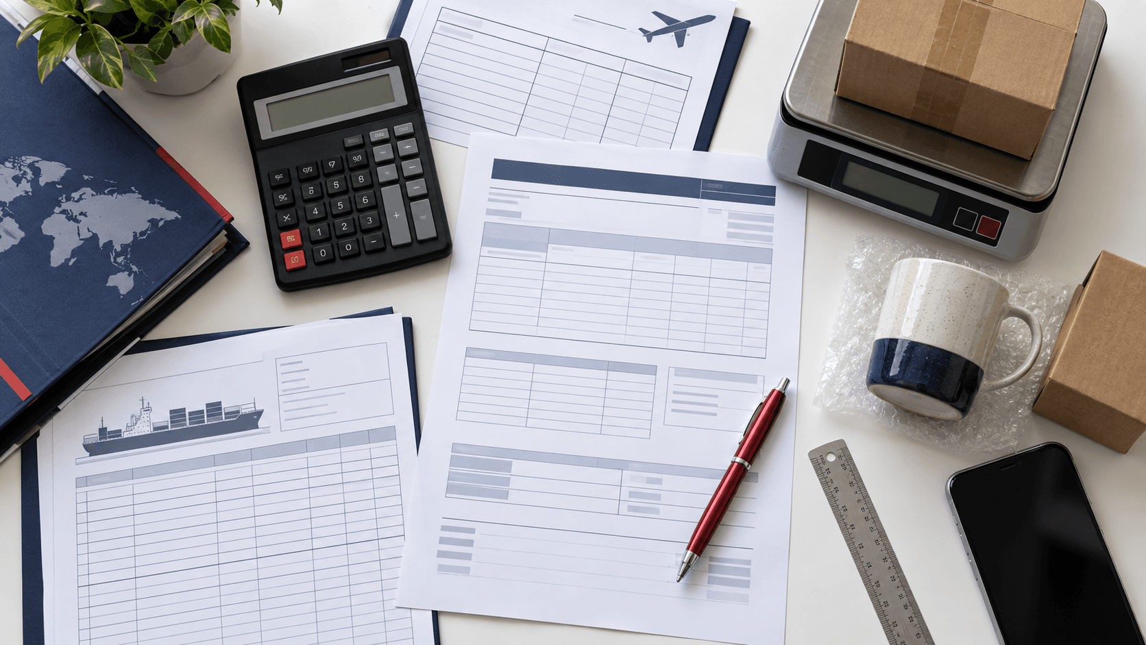 Import duty excise VAT and landed cost worksheet prepared before shipping to Nepal