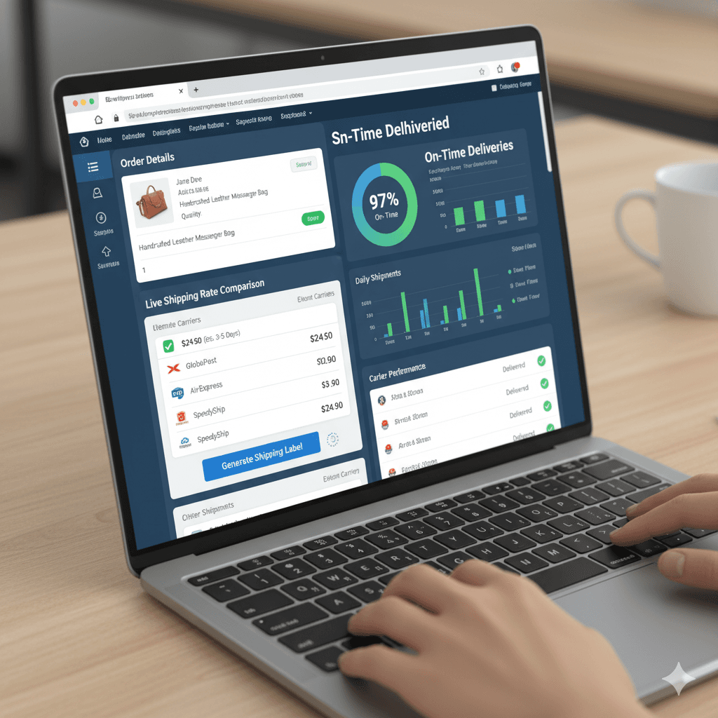 Technology helping SMBs automate shipping, real-time rates and integrated cross-border tracking.