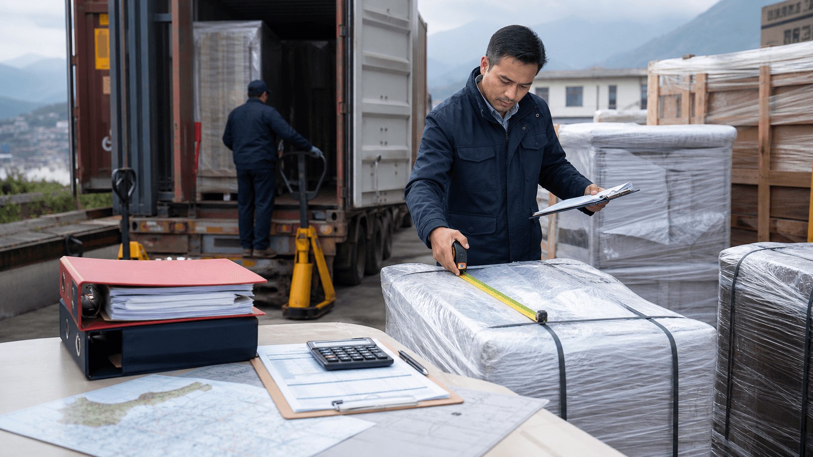 Furniture import checklist with package measurements documents route insurance and delivery plan