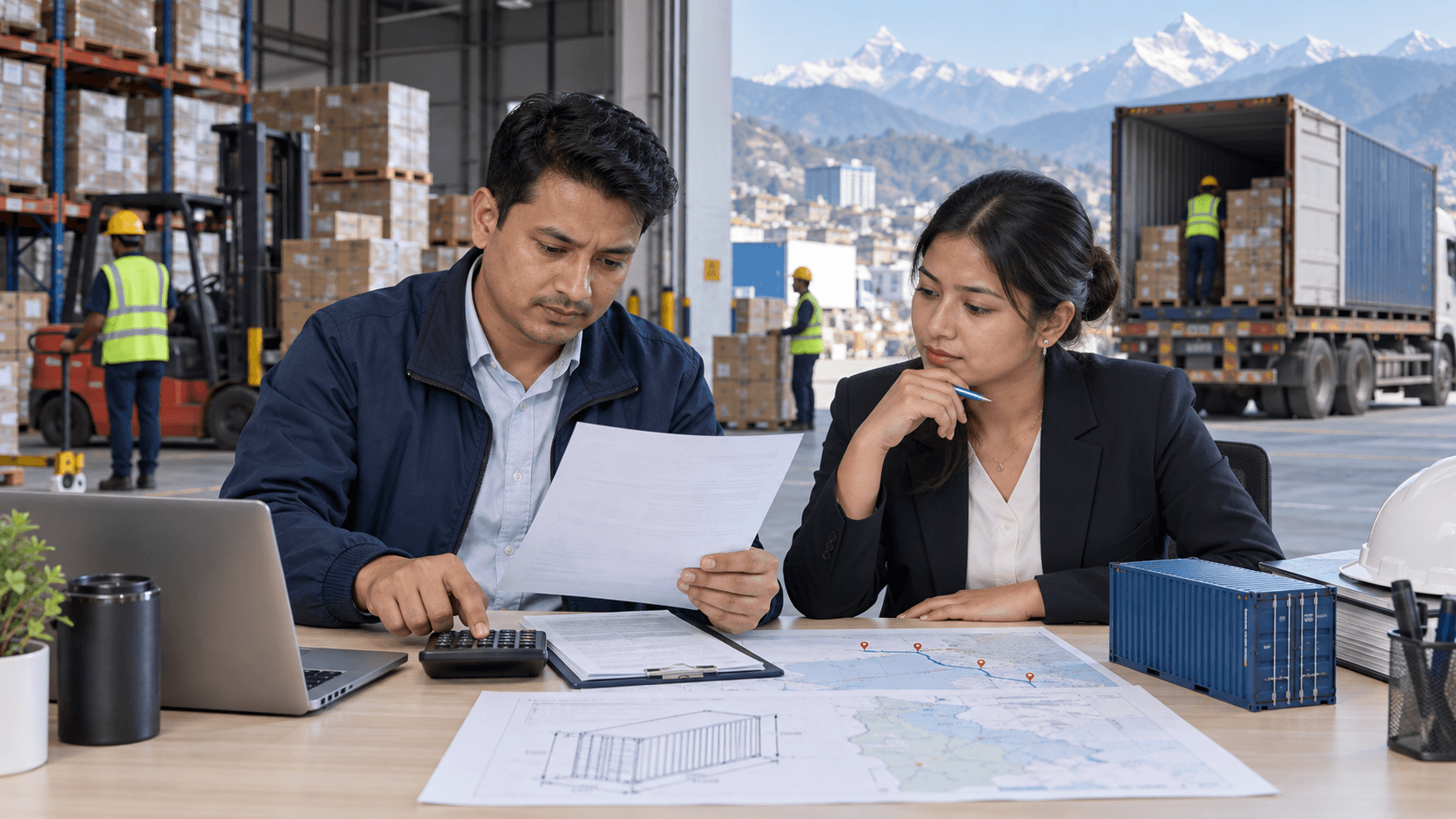 Nepal importer and freight planner comparing the complete landed cost of a cargo route