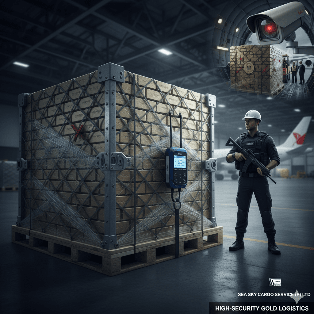 High‑security features for UAE-Nepal gold shipments by Sea Sky.