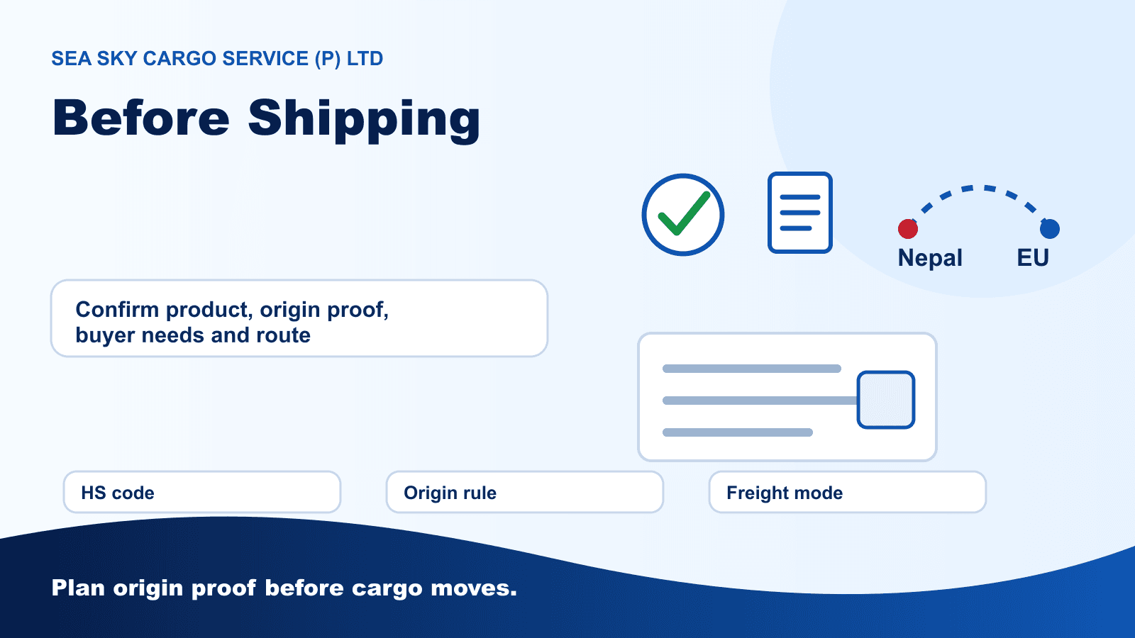 Pre-shipment checklist for Nepali exporters preparing Europe-bound cargo