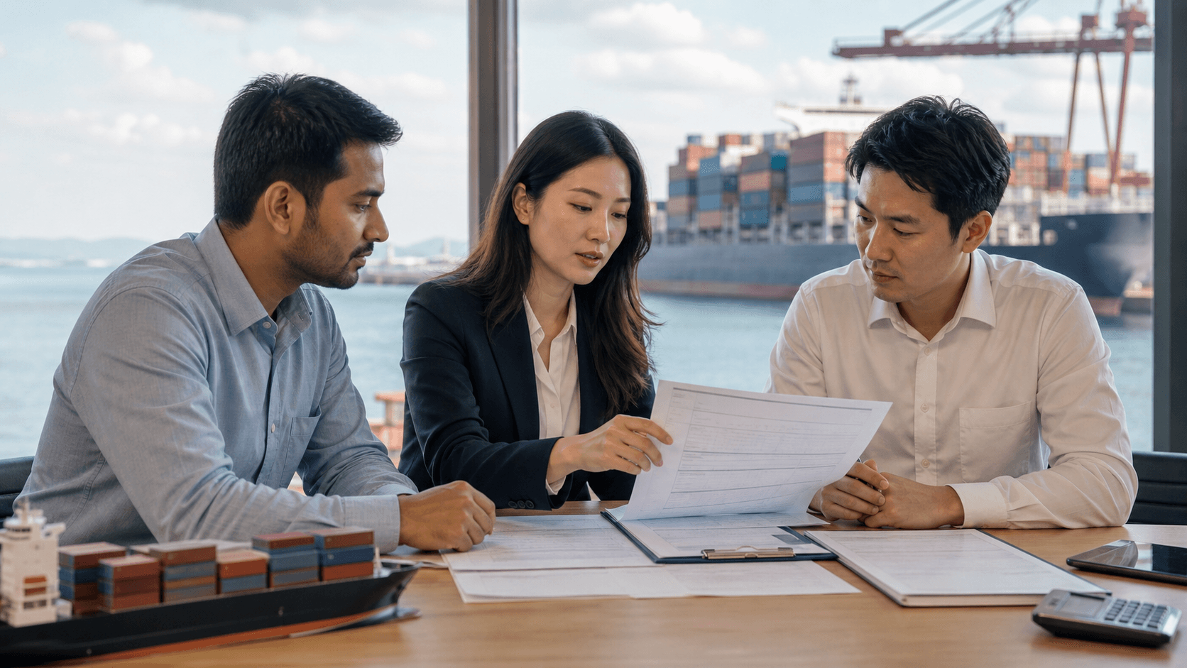 Seller-arranged ocean freight and cargo insurance documents for a CIF shipment