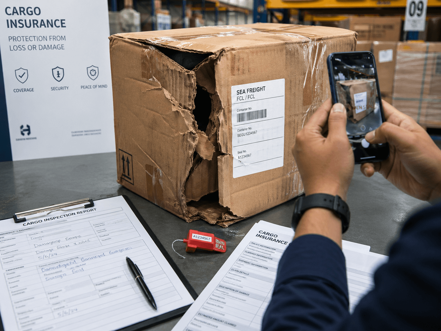 Freight claims and cargo insurance protect shipments from loss or damage.