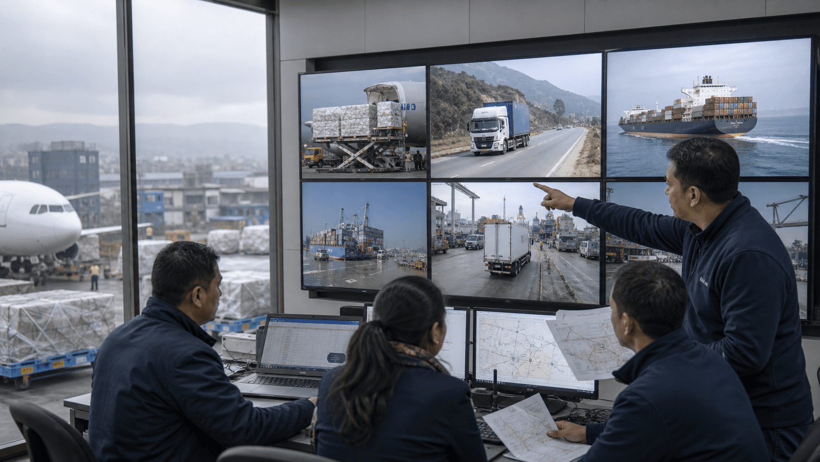 Nepal to Germany cargo route connecting airport seaport EU customs and inland delivery