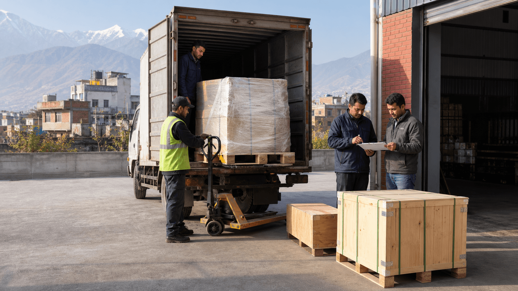 Small LCL pallet shipment released and delivered to a Nepal business warehouse