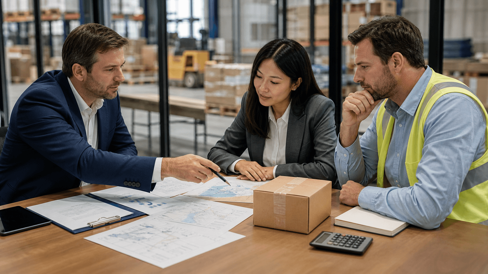 Buyer seller and freight forwarder assigning Incoterm costs risks and shipping responsibilities