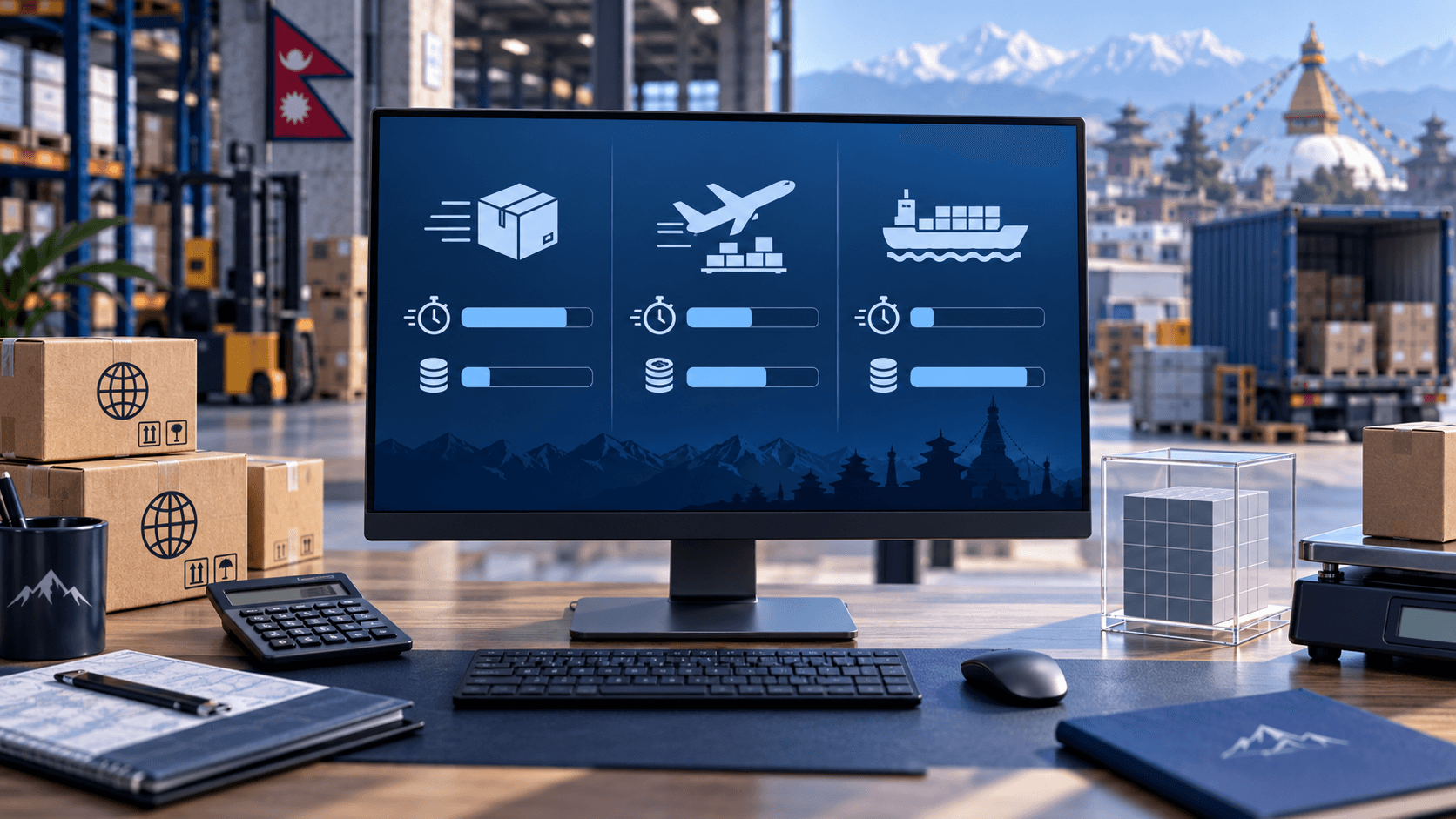 Cost and transit comparison for Nepal e-commerce freight options