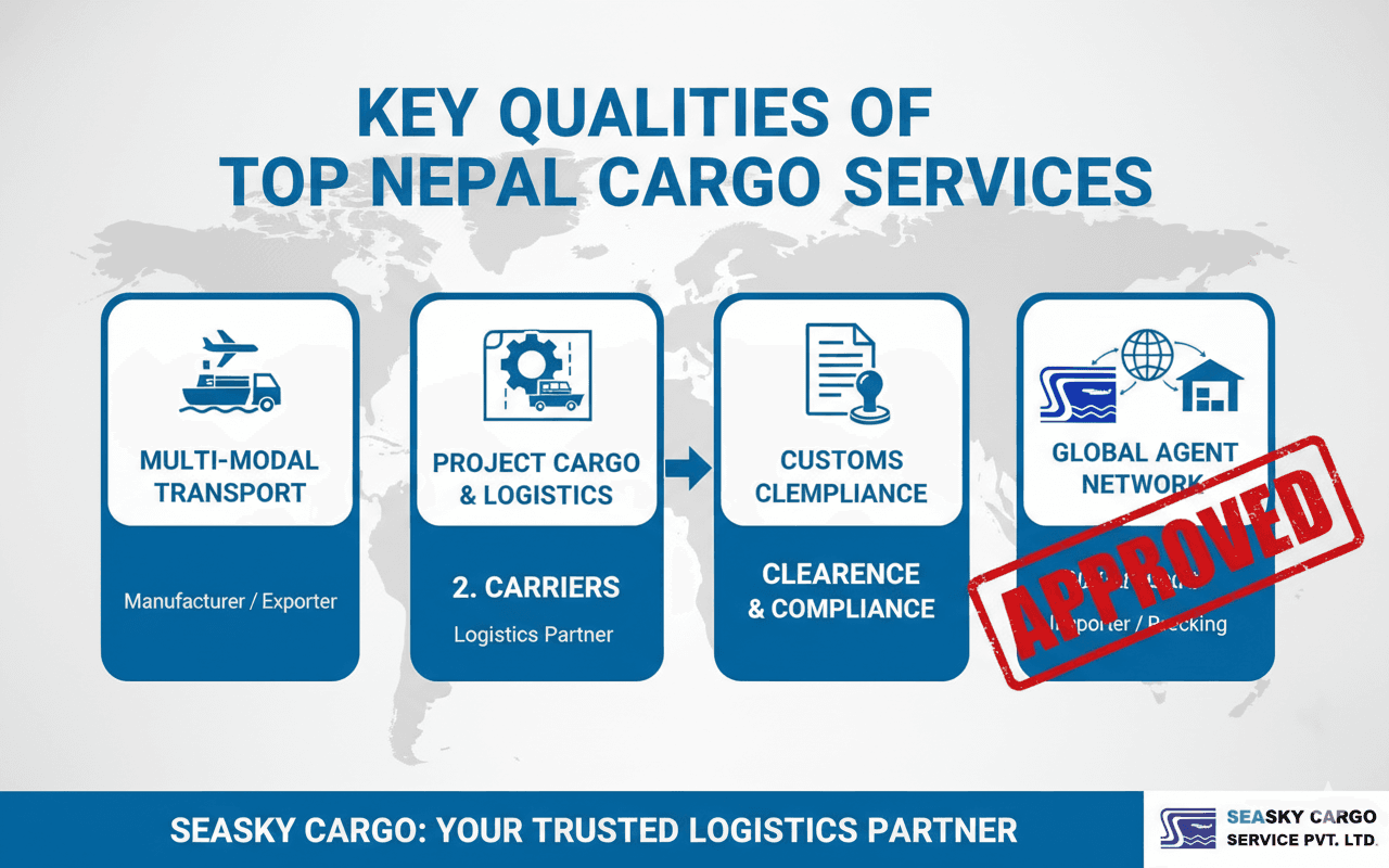 Key qualities of top Nepal cargo services that Sea Sky Cargo excels in.