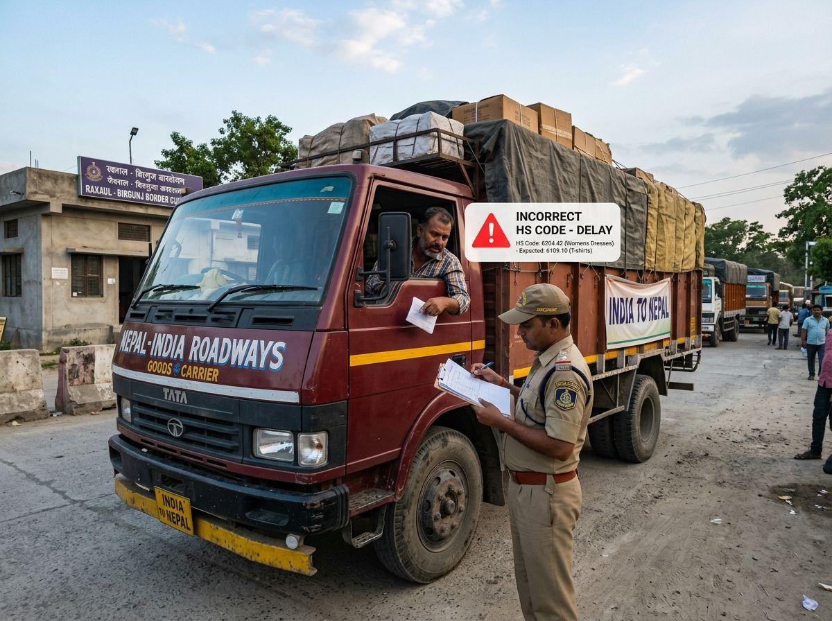 Common customs delays in India-to-Nepal shipping.
