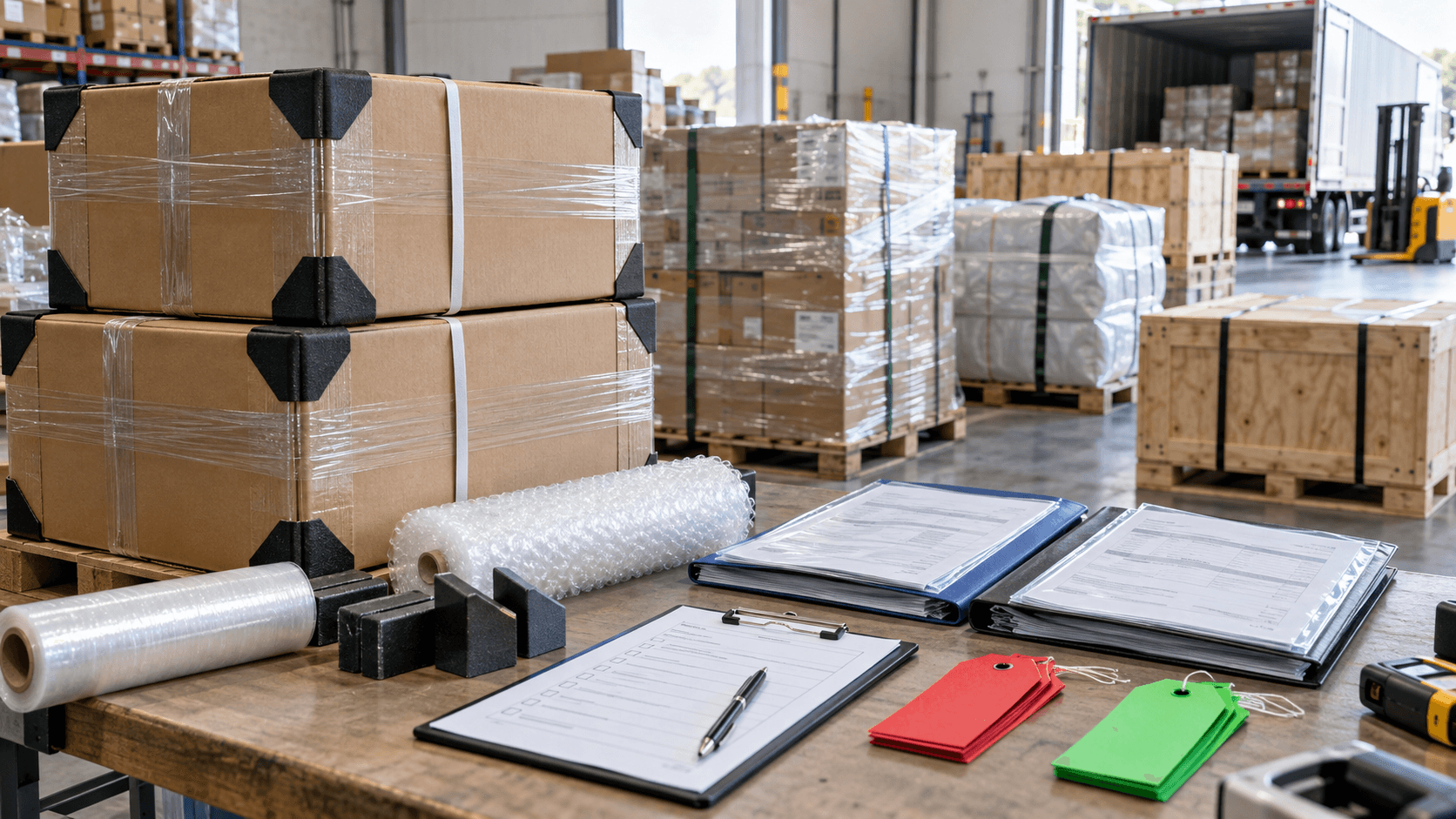 Packaging document and risk checks for consolidated freight cargo