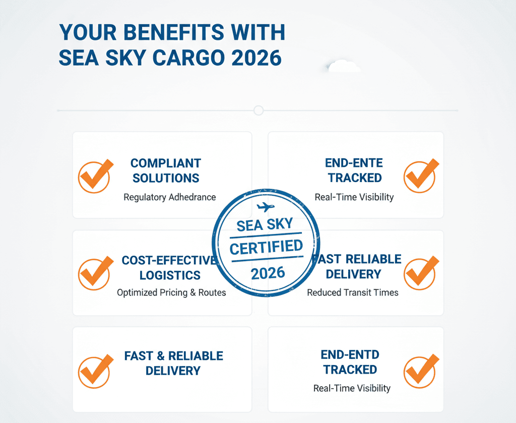 Key benefits of booking Sea Sky Cargo for 2026 shipments.