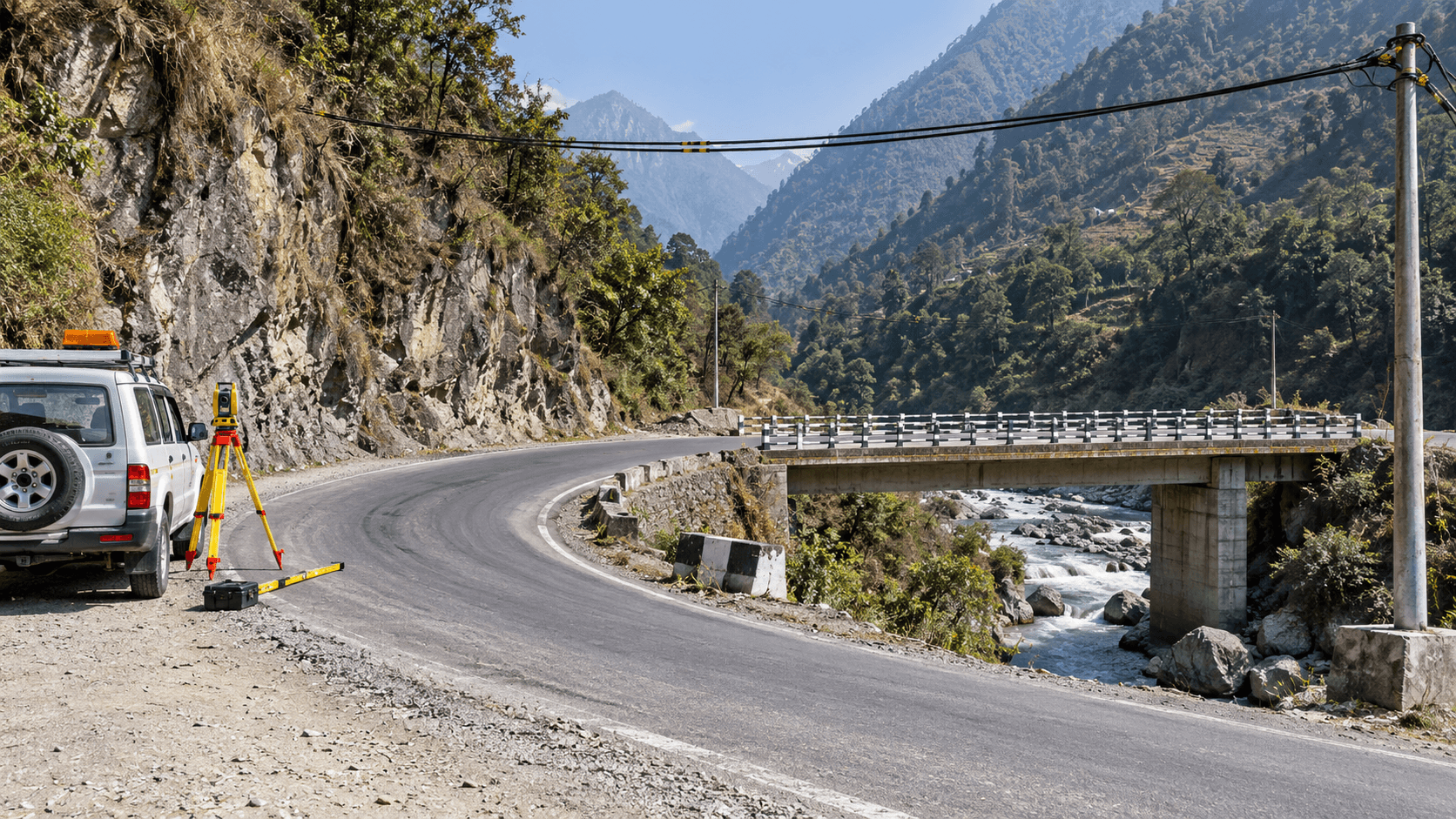 Route survey for oversized equipment shipping in Nepal
