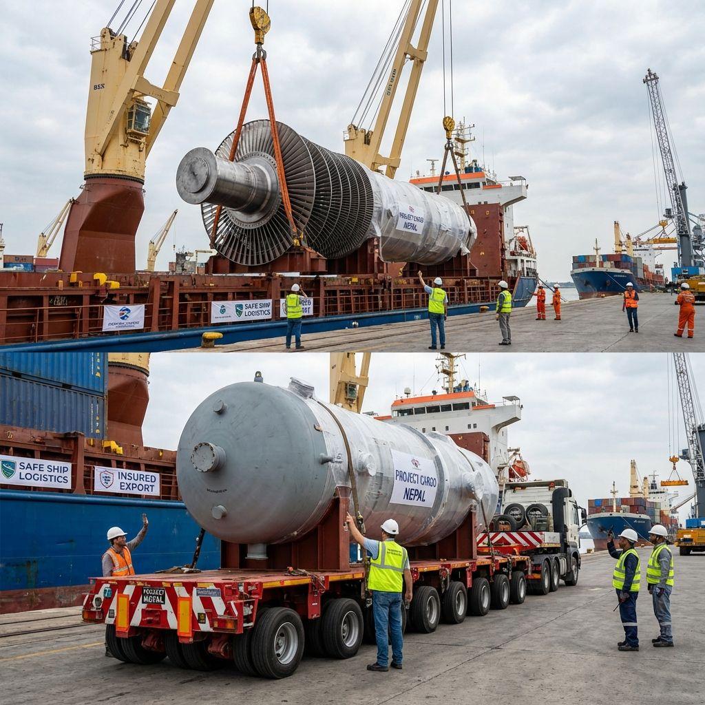 Project cargo shipment from Nepal prepared for safe, insured export.