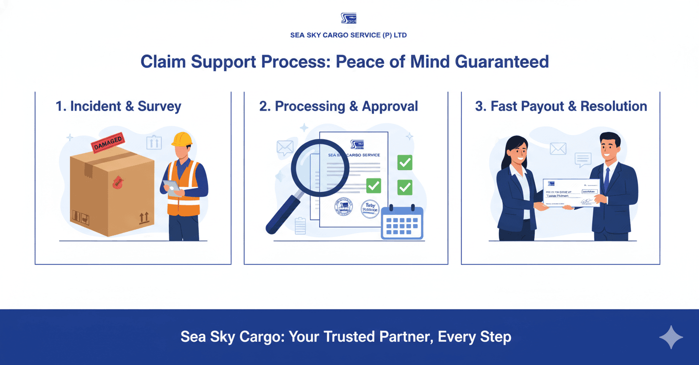 Sea Sky Cargo claims support process guarantee.