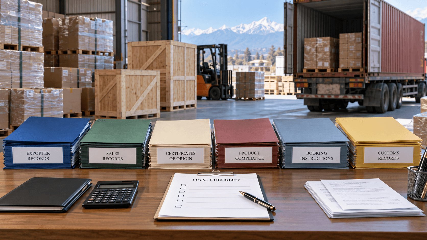 Nepal export freight documentation checklist prepared before loading cargo