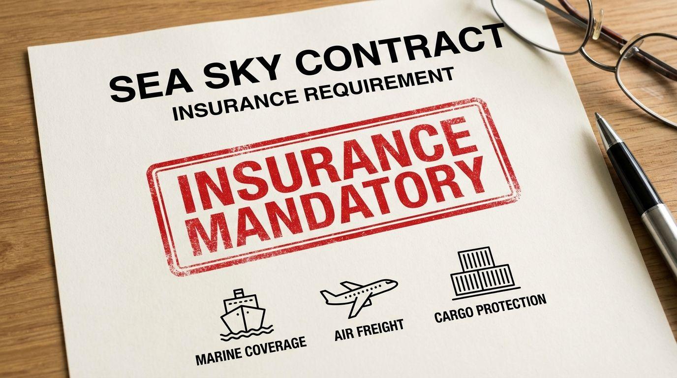Sea Sky Cargo insurance requirement policy document.