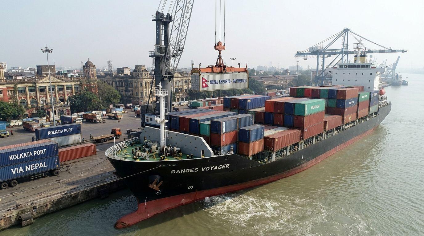 Kolkata Port sea freight for Nepal international exports.