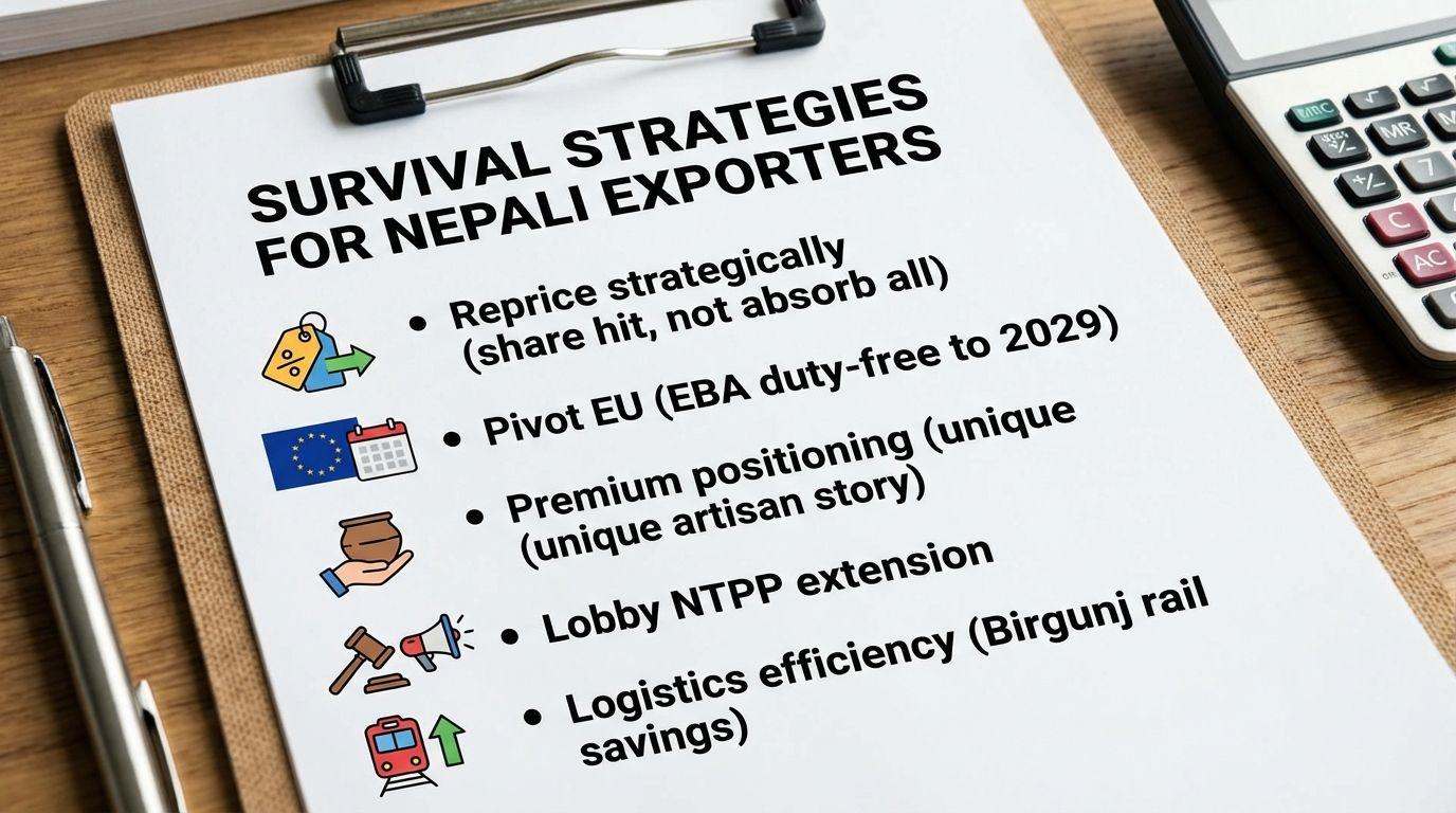 Survival strategies for Nepali exporters facing US tariffs.
