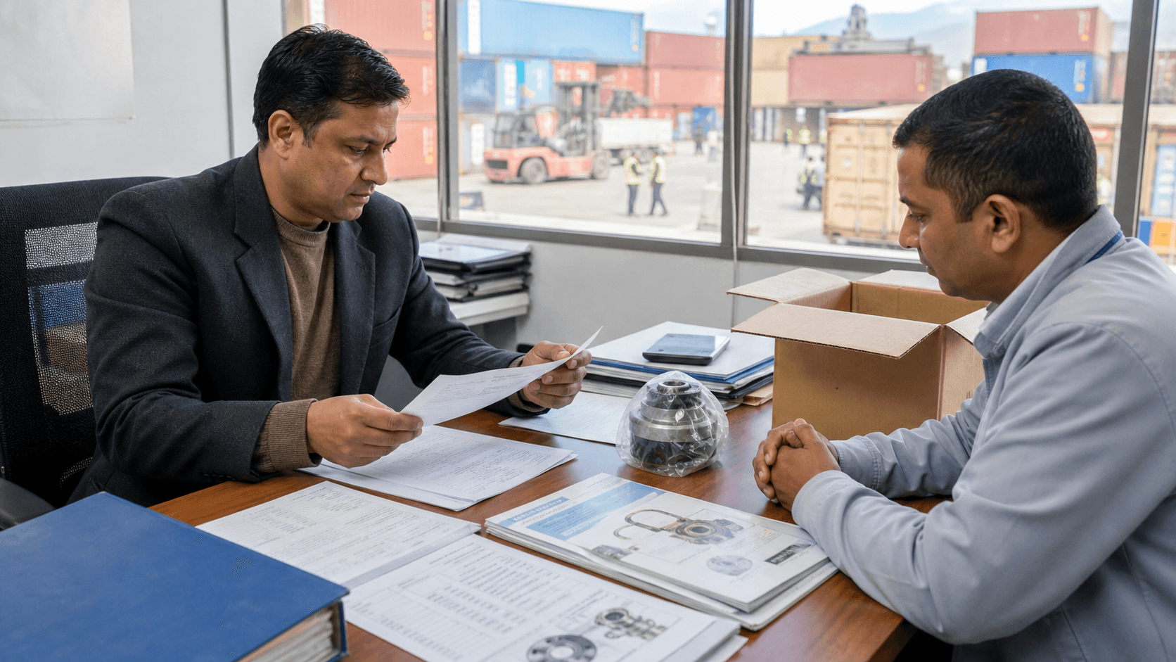 Customs broker checking invoice packing list house bill and HS code for Nepal LCL cargo