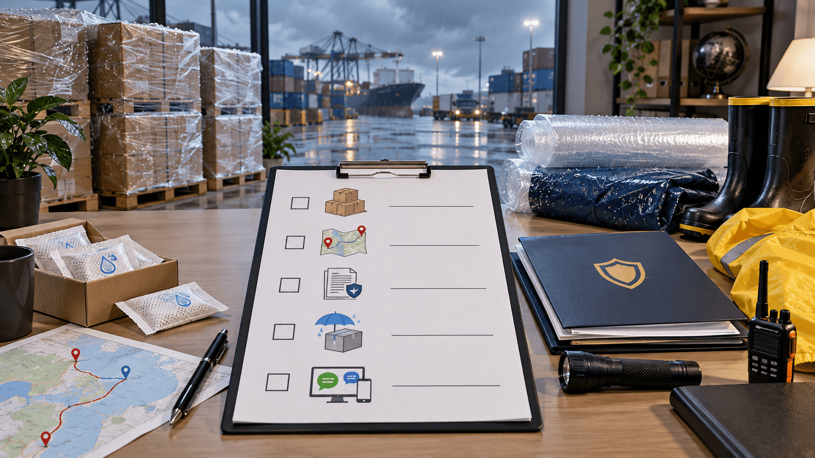 Pre-monsoon checklist for inventory routes customs packaging insurance and communication
