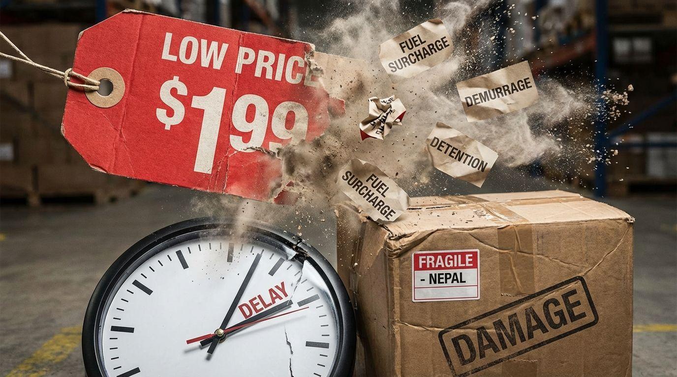 Cheap cargo Nepal hidden fees demurrage explosion.
