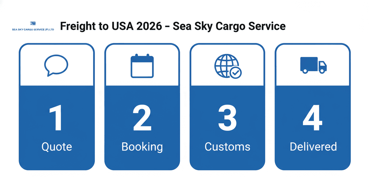 Step‑by‑Step: Booking Freight to USA with Sea Sky