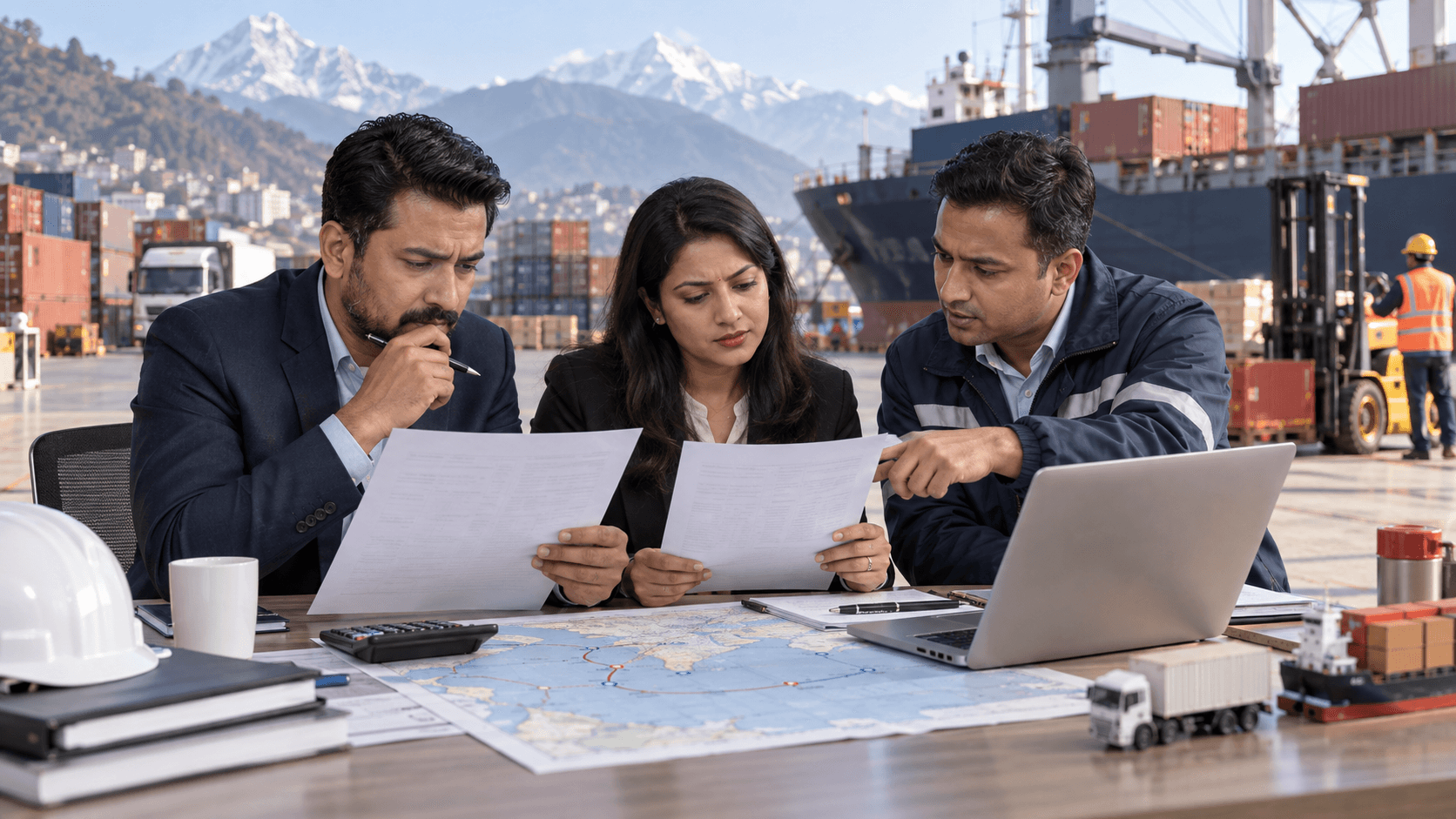 Nepal business comparing freight quotations for cost transit time and exclusions