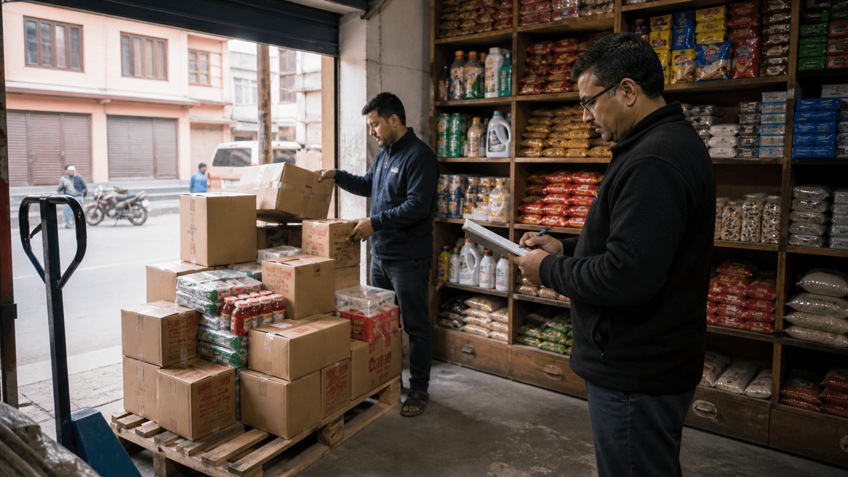 Small Nepal retailer receiving a practical quantity of LCL inventory instead of excess stock