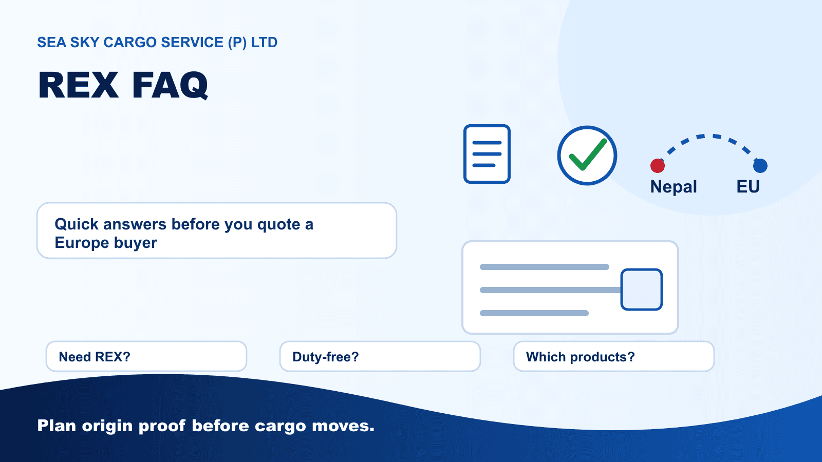 REX system frequently asked questions for Nepali exporters shipping to Europe