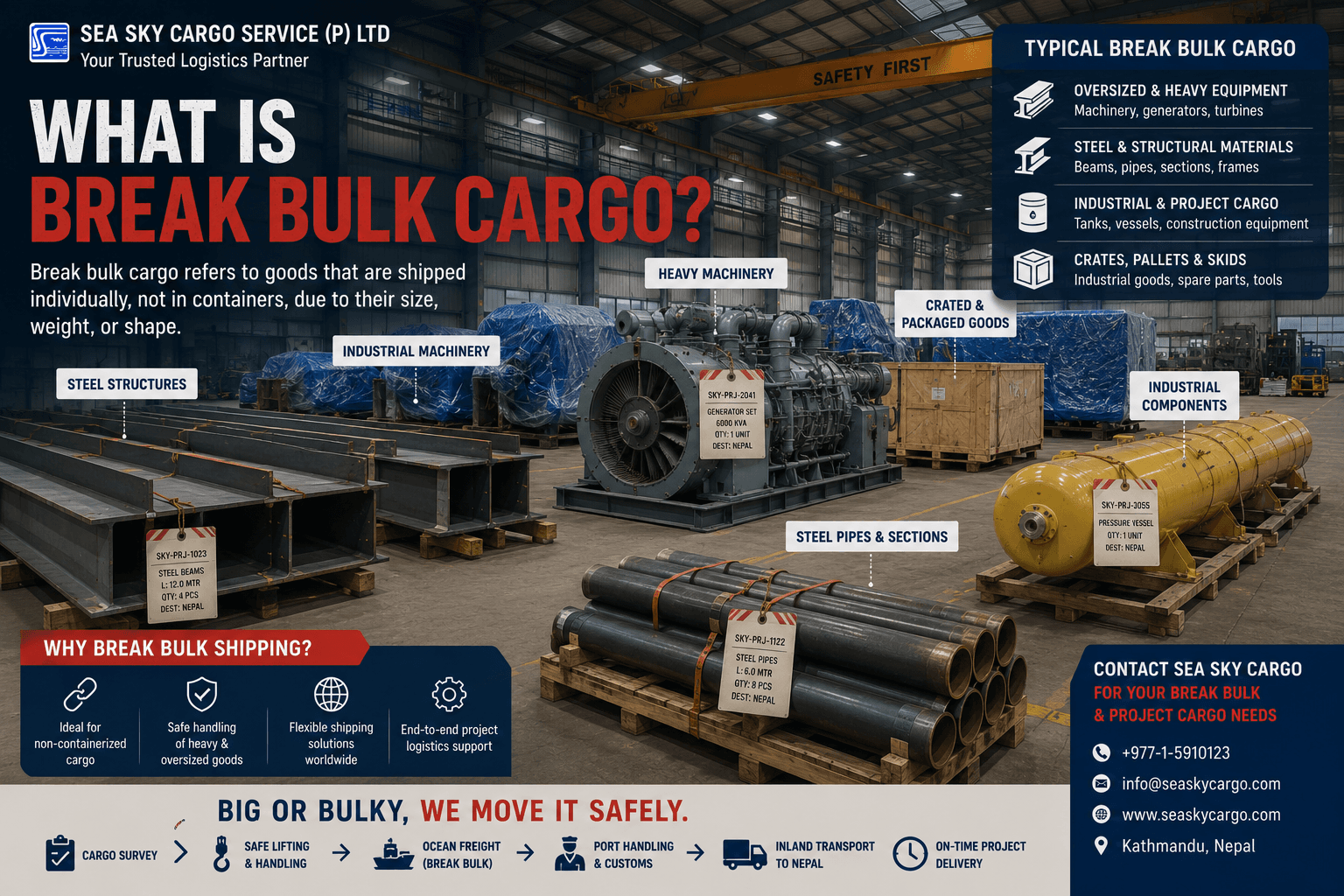 What break bulk cargo means in logistics