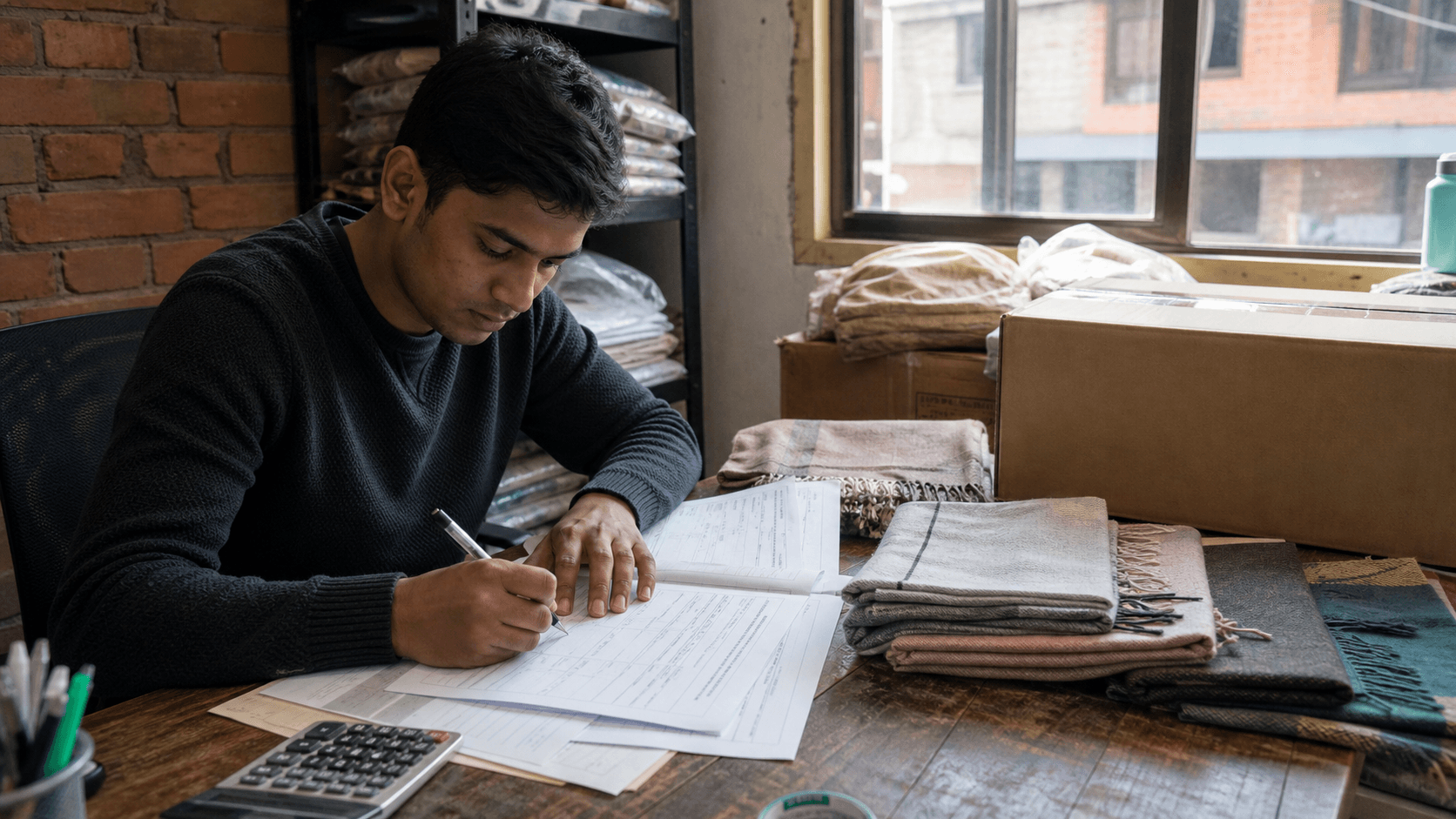 Export invoice packing list and origin documents for Nepal to UK cargo