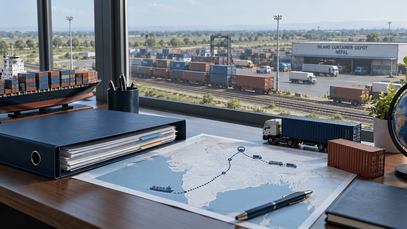 Sea Sky Cargo planning Indian-port transit customs delivery and empty-container return for Nepal imports