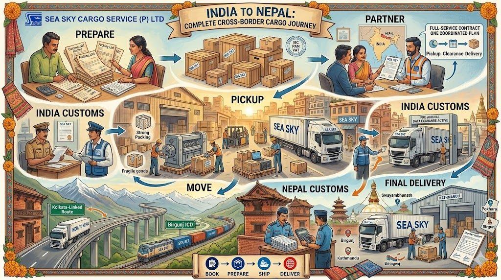 Step-by-step process of shipping from india