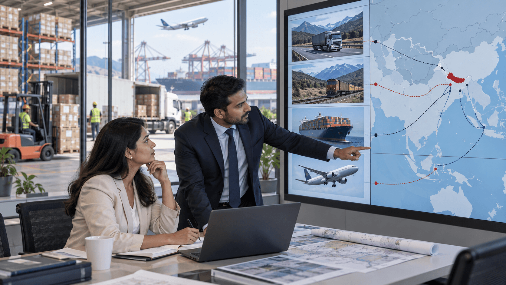 Business importer and logistics adviser comparing South India to Nepal freight routes