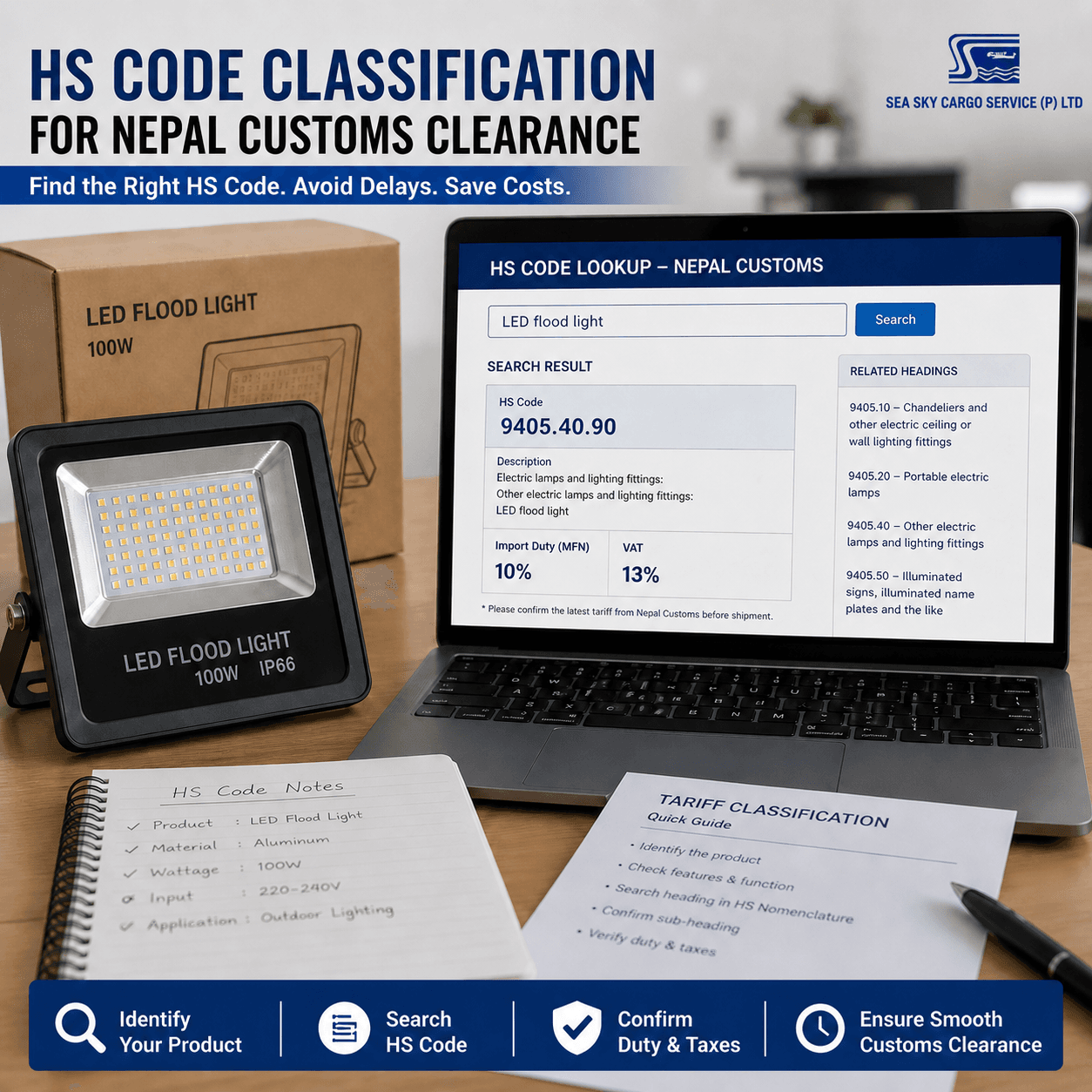 HS code classification for Nepal customs clearance.