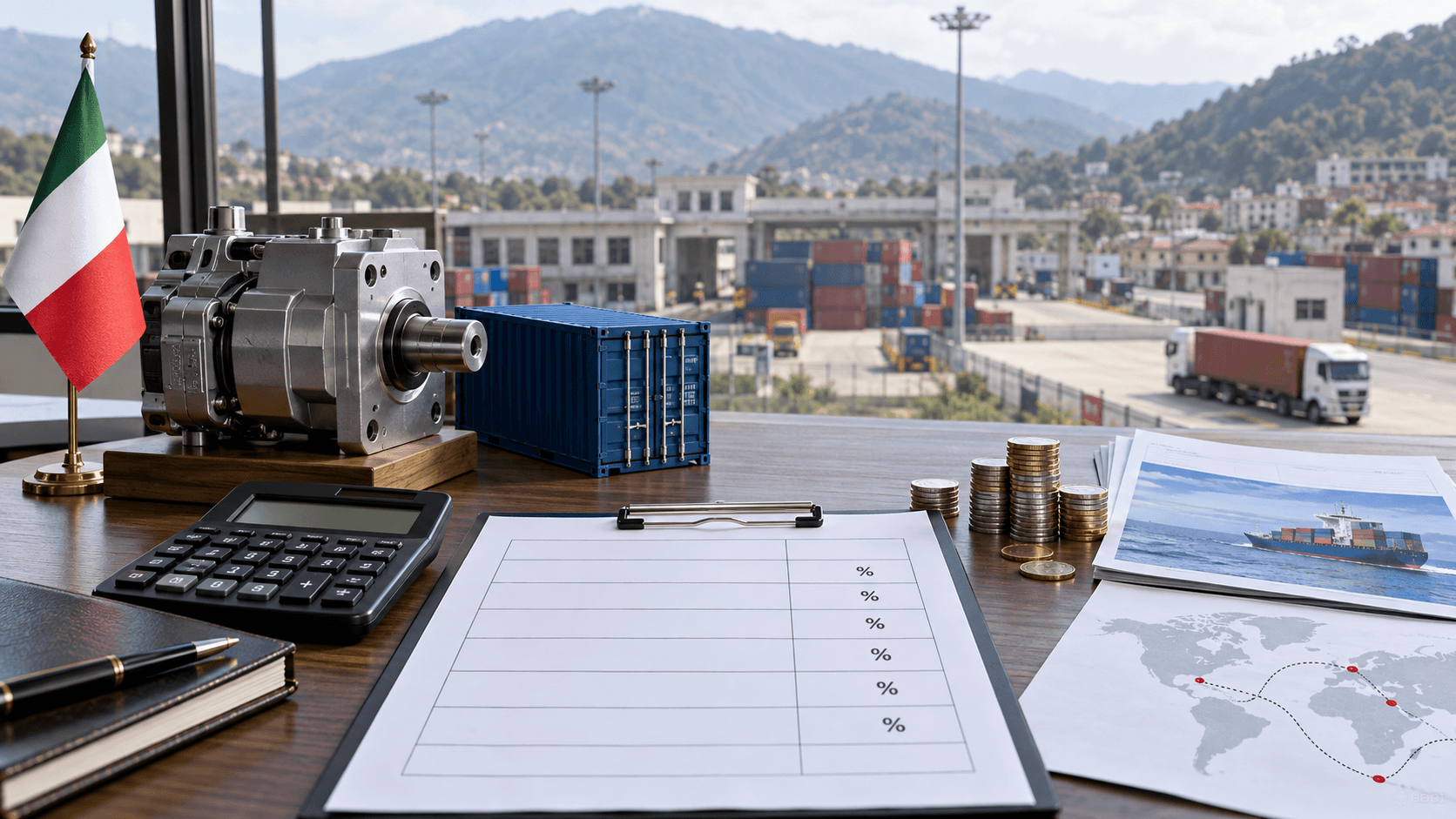 Nepal customs duty VAT and landed cost worksheet for Italian cargo
