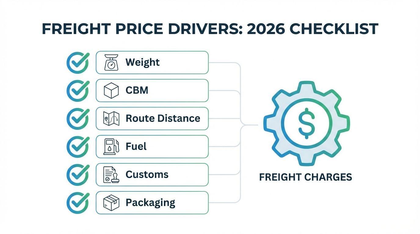 The main factors that influence freight charges in 2026.