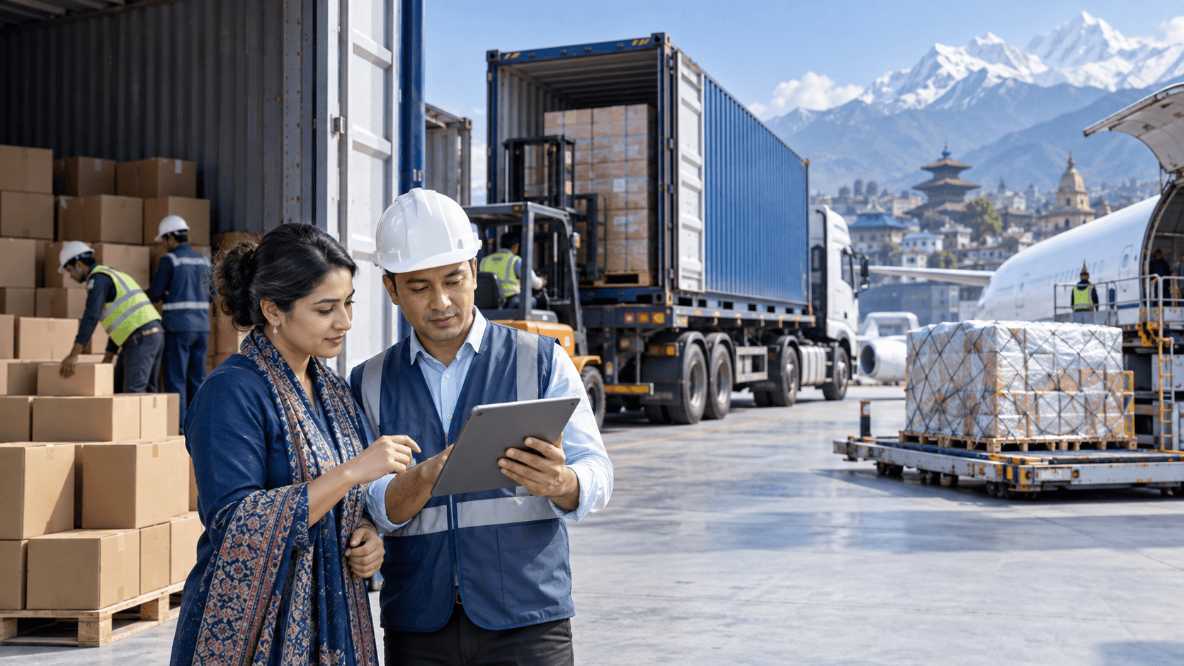 LCL cartons full container and air cargo options compared for Nepal festival imports