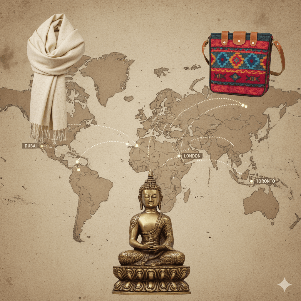 Popular Nepali ecommerce exports reaching global markets through cross-border shipping.