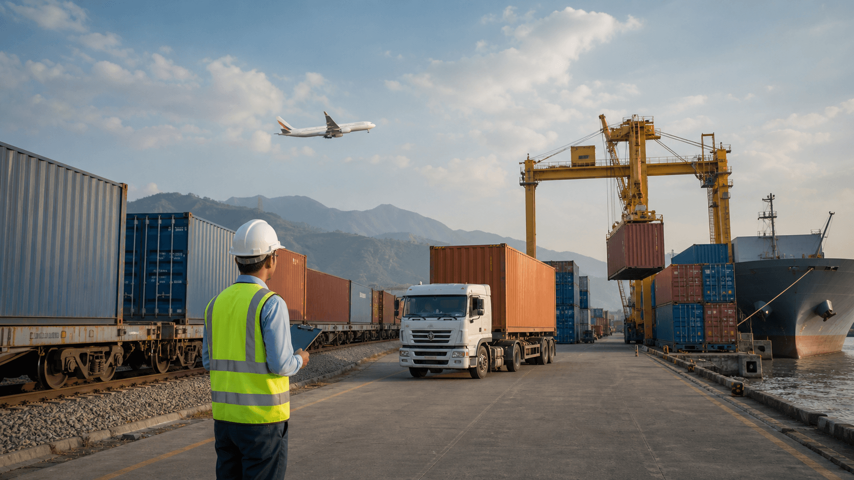 Air sea rail and road cargo modes coordinated for Nepal-linked business freight