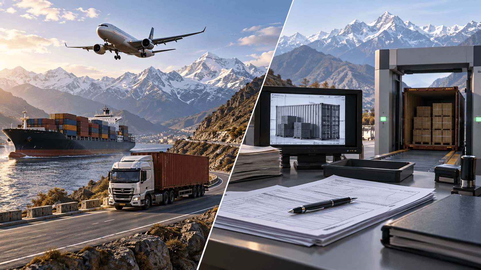 Visual comparison of freight transport coordination and customs clearance responsibilities in Nepal