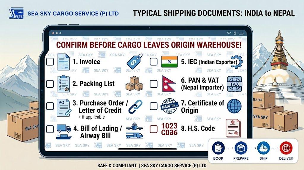 Required Document for shipping from India