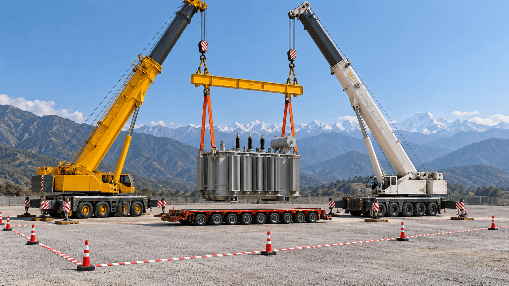 Heavy lift cargo Nepal crane and rigging plan