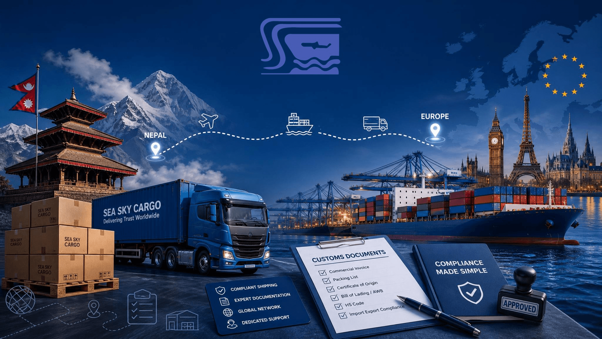 Shipping from Nepal to Europe 2026